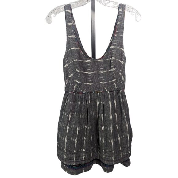 FREE PEOPLE NEW ROMANTICS Weather Vane IKat Embroidered Boho Cotton Dress Sz 2 - Picture 15 of 15